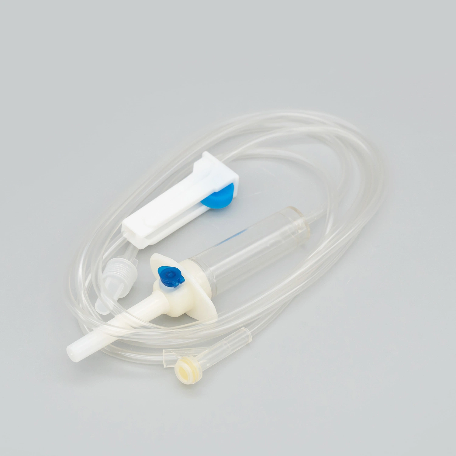 1.5m Flow Regulator OEM PE Bag and Blister Paper, 500PCS/20polybag/CTN with Needle Disposable Infusion Set