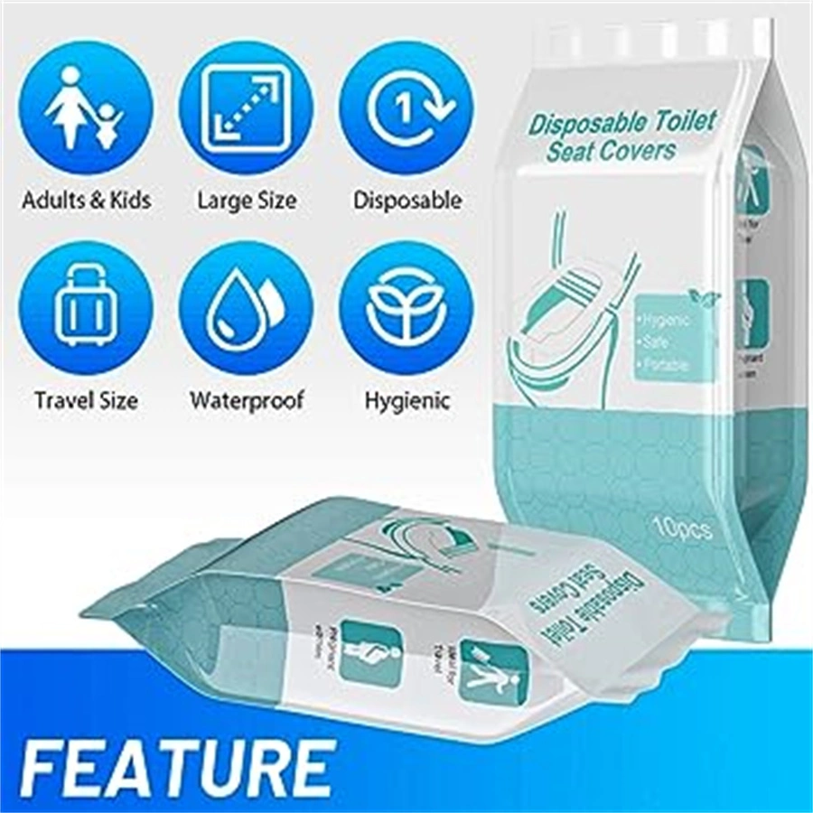 Travel Disposable Toilet Seat Cover, Waterproof Individually Wrapped Portable Travel Toilet Seat Covers,Toilet Protector for Public Restrooms,Airplane,Camping