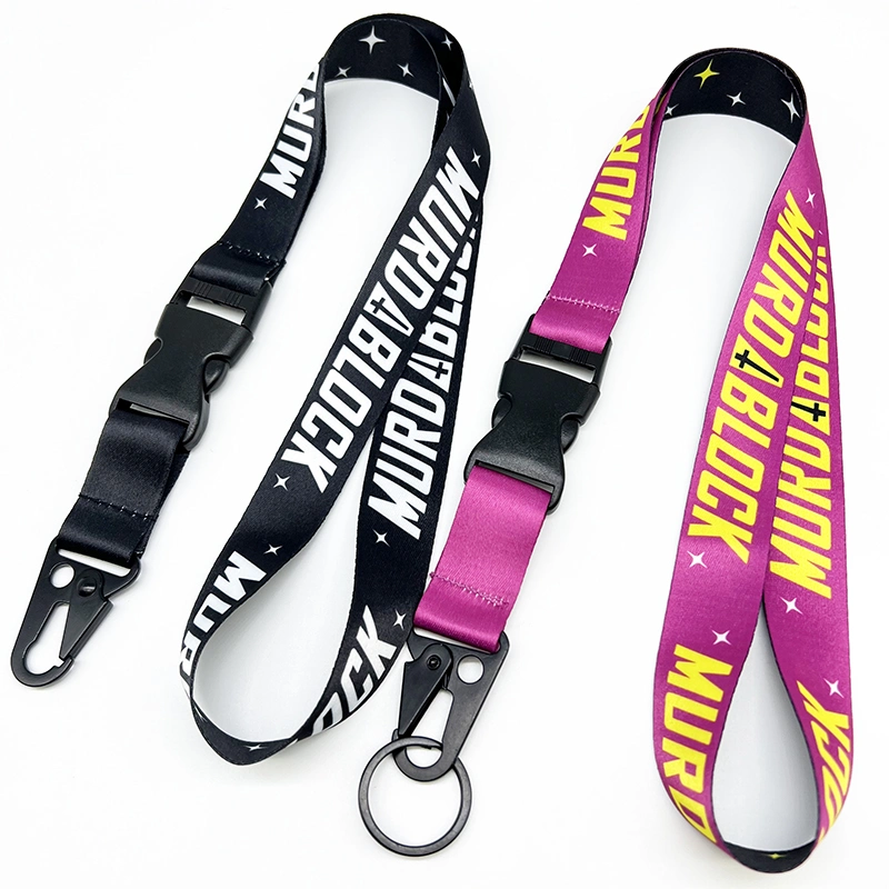 Custom Breakaway Sublimation Lanyard Fully Color Printing Polyester Lanyard Neck Strap with Logo