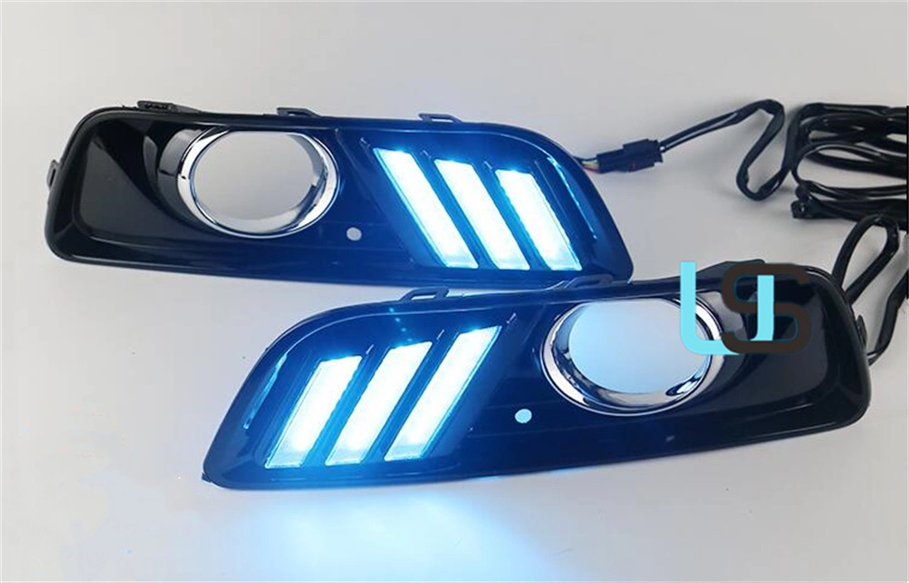 Para Chevrolet Malibu 2012-2015 DRL LED de marcha atrás del freno Autopartes parachoques delantero Faros de niebla Auxiliar de la luz de giro de la parrilla de Luces de día