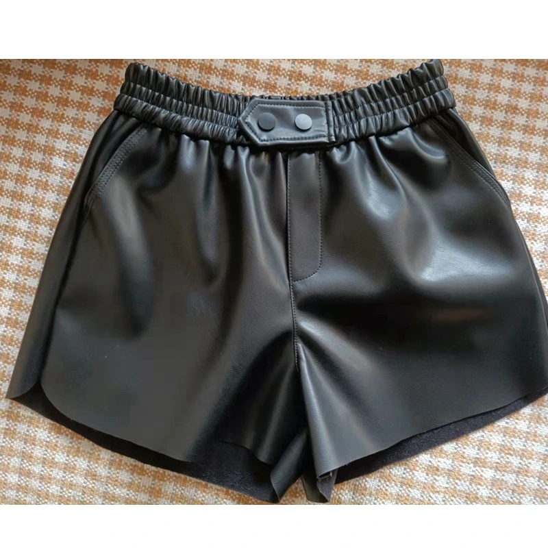 Genuine Leather Garment Distributor Short Tousers PU Legging Pants Shorts