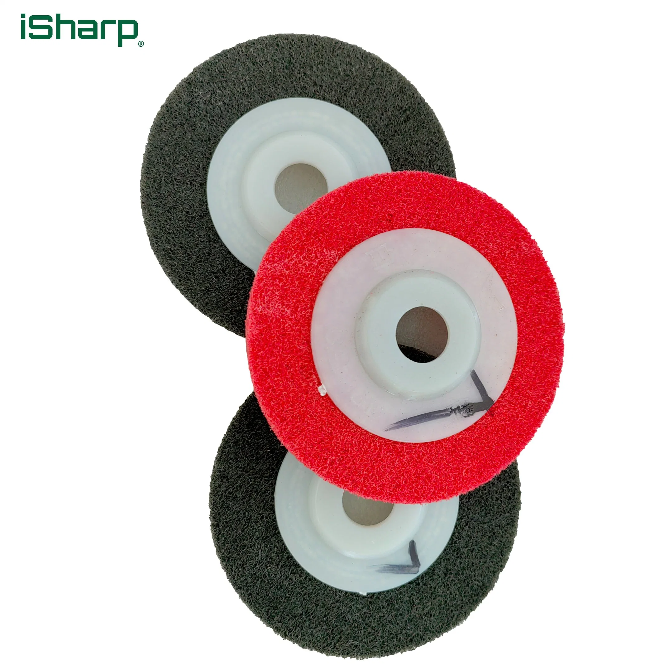 Isharp Non-Woven Grinding Wheel 4 Inch Fiber Grinding Wheel