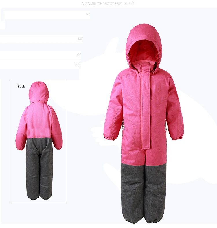 OEM Pink Girl Boy Snowboard Ski Hooded Jacket Wear for Winter Season