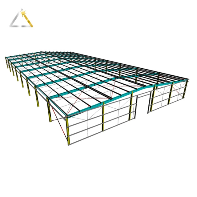 Galvanized/Painted Poultry/Chicken/Pig/Cow/Goat/Hangar/Storage Hot Roll Beam Steel Building Material Construction Structure Shed with Metal Sheet Sandwich Panel