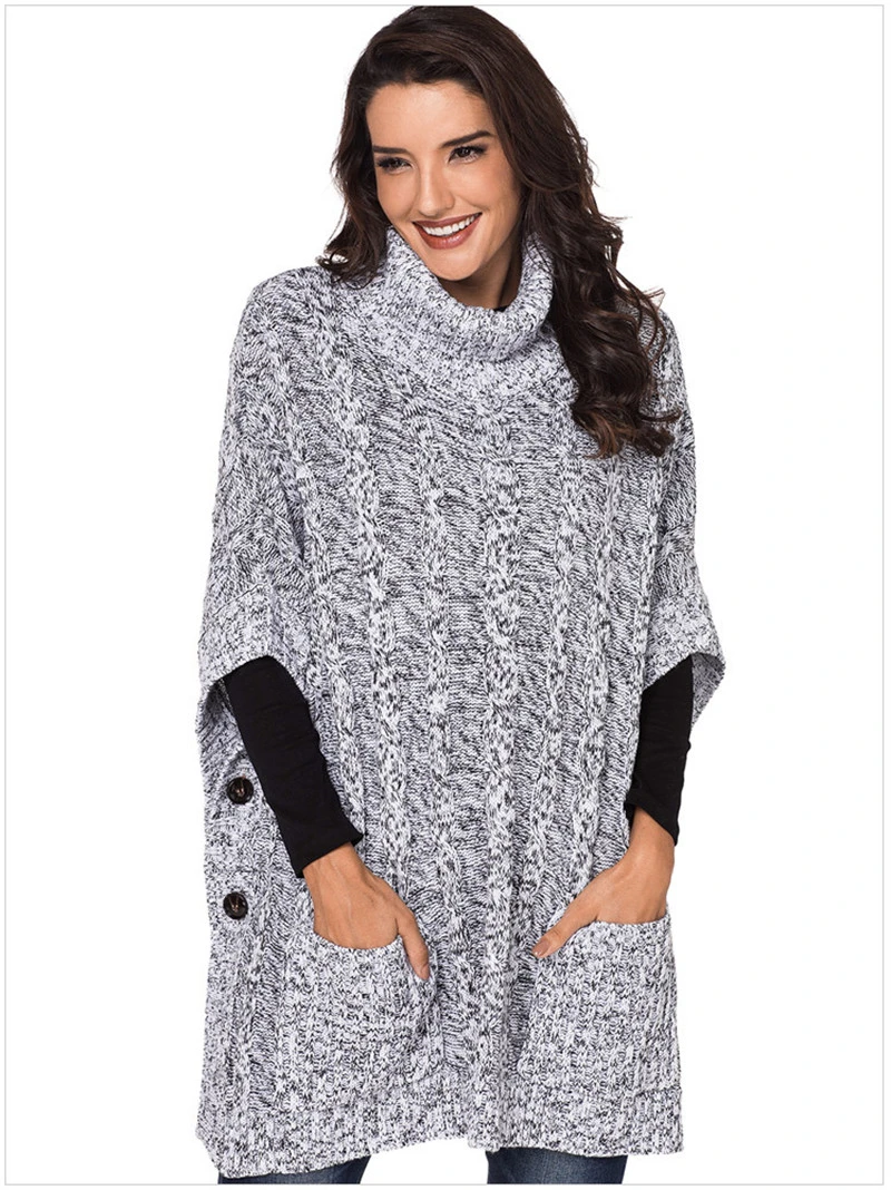 Hot Sale Women Knitting Cloak Sweater