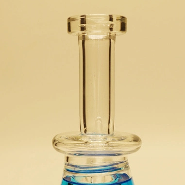 High Borosilicate Glass Hookah Frozen Glycerol Tube Smoking Pipe Blue Oil Filled Glass Water Pipe