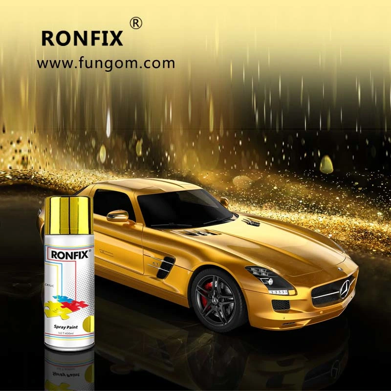 400ml Auto Metal Color Aerosol Clear Metallic Gold Effect Spray Paint