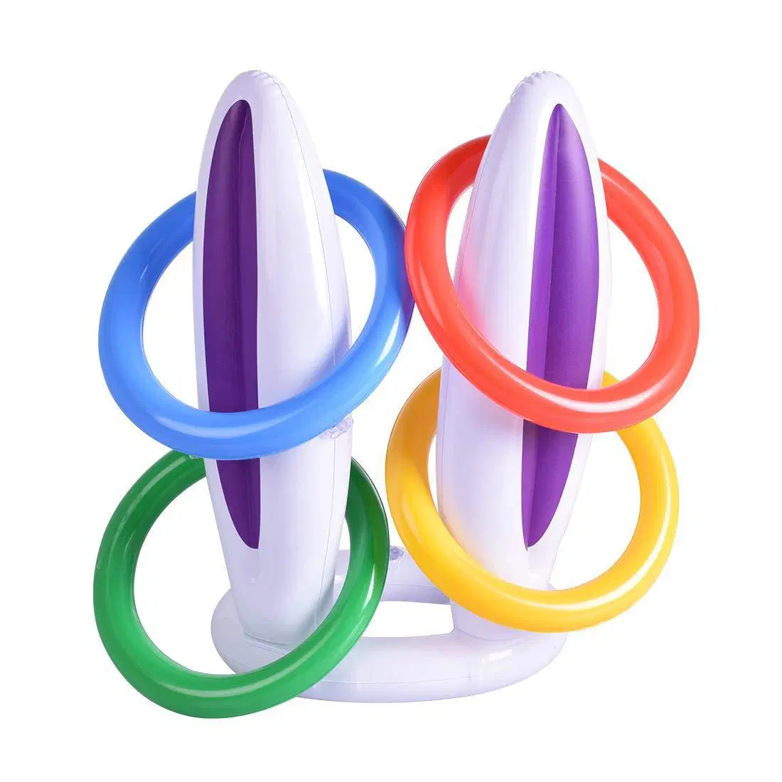 Les enfants de lapin de Pâques gonflable en PVC long de l'oreille anneau Party Play lancer le jeu des jouets pour enfants