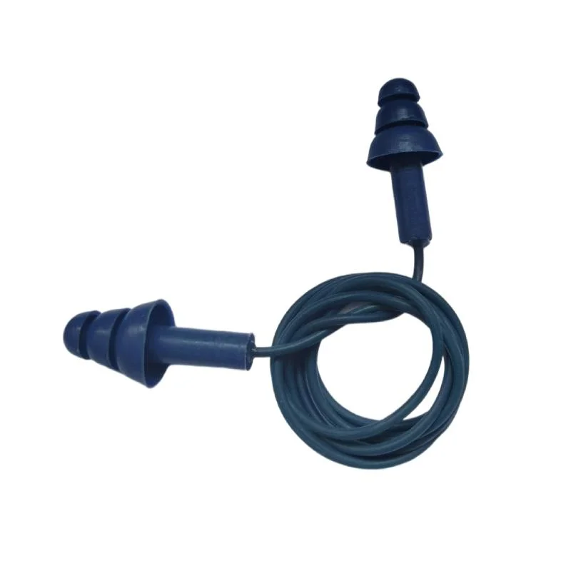 Waterproof Swimming Earplug Metal Detectable Corded Earplugs Silicone for Food Industry