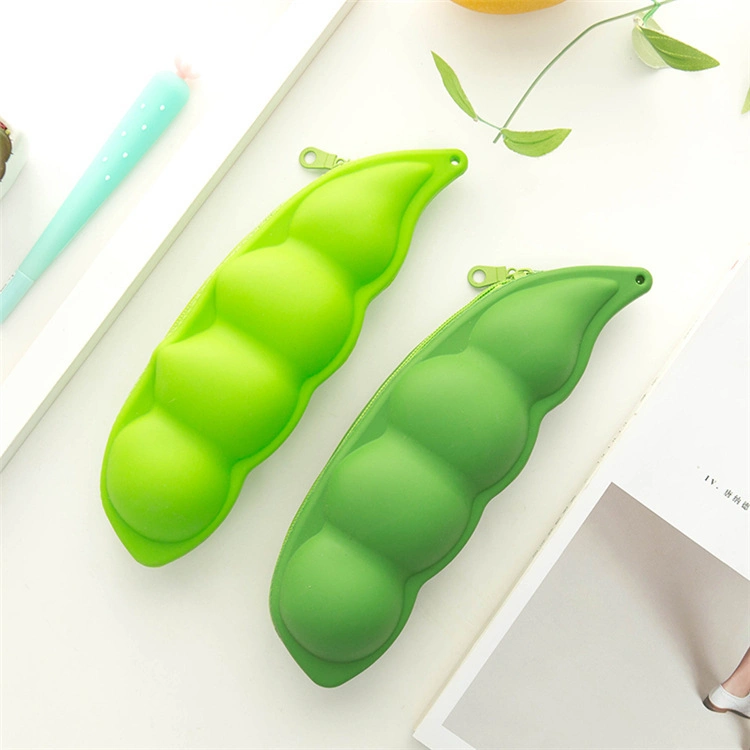 Cartoon Custom Logo Student Silicone Fruit Vegetable Pencil Bag Pen Case