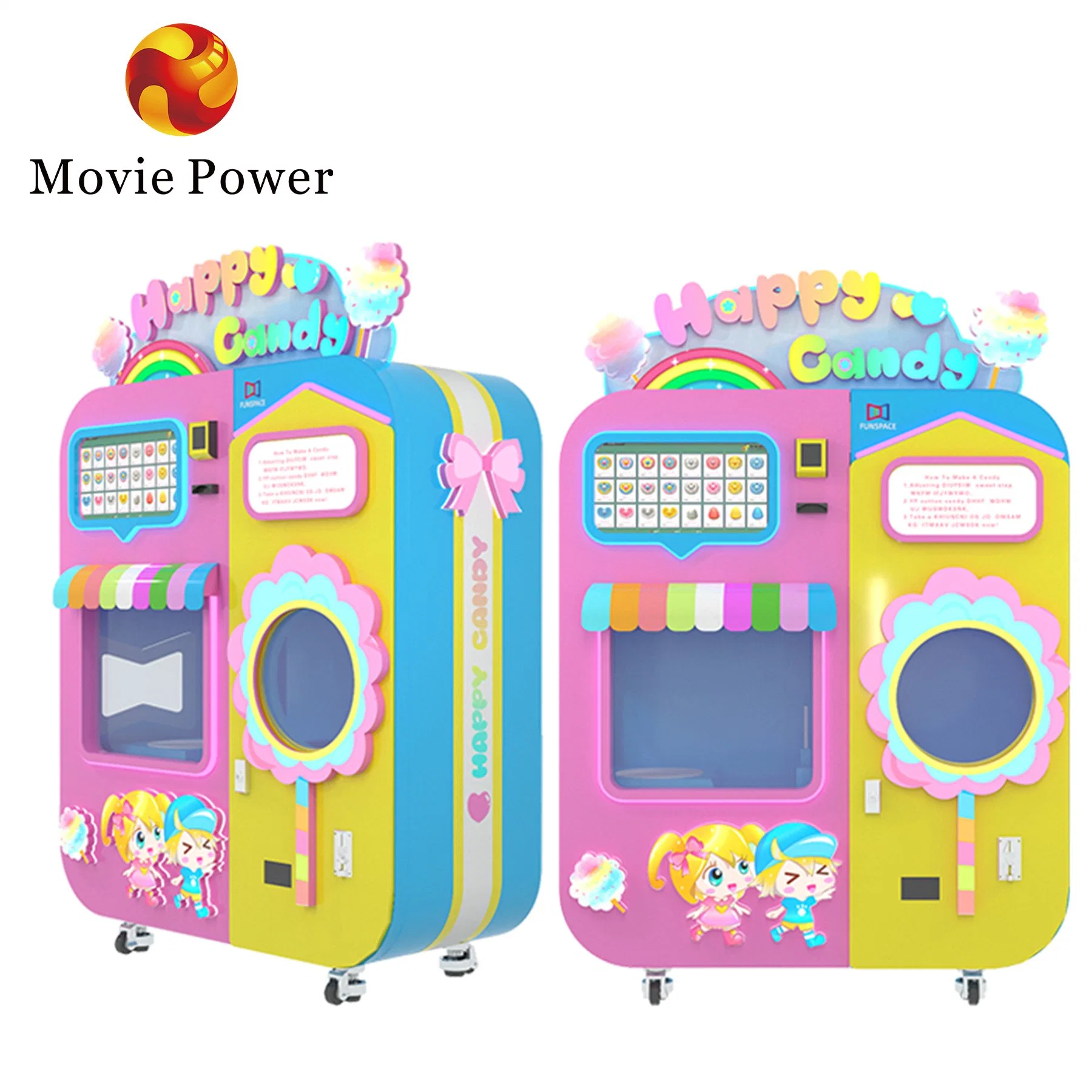 Touch Screen Custom Making Cotton Candy Vending Machine