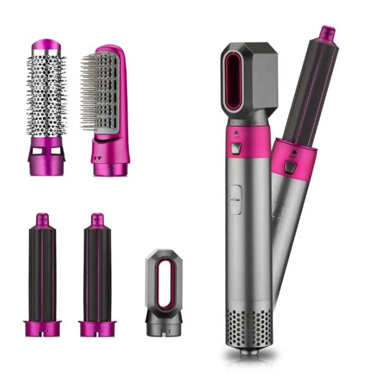 5 in 1 Hot Air Comb Hair Dryer Brush Blow Dryer Hair Curler Straightener Multi-Function Hair Styling Products
