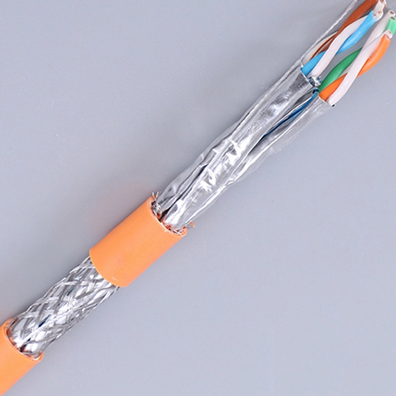 Conducteur cuivre 23 AWG SFTP Cat7 SF/UTP Cat7 PVC/LSZH/PE gaine LAN Câble