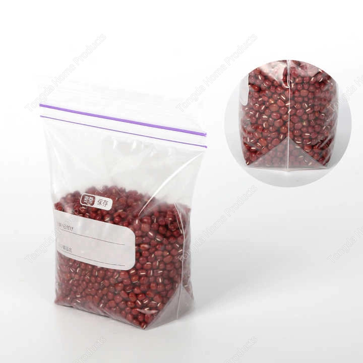 Pure LDPE Food Grade Material Food Storage Snack Packaging Zipper Bags for Packing