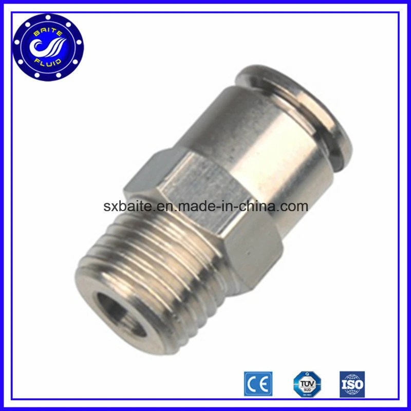 Straight Metal One Touch Tube Pneumatic Quick Fittings