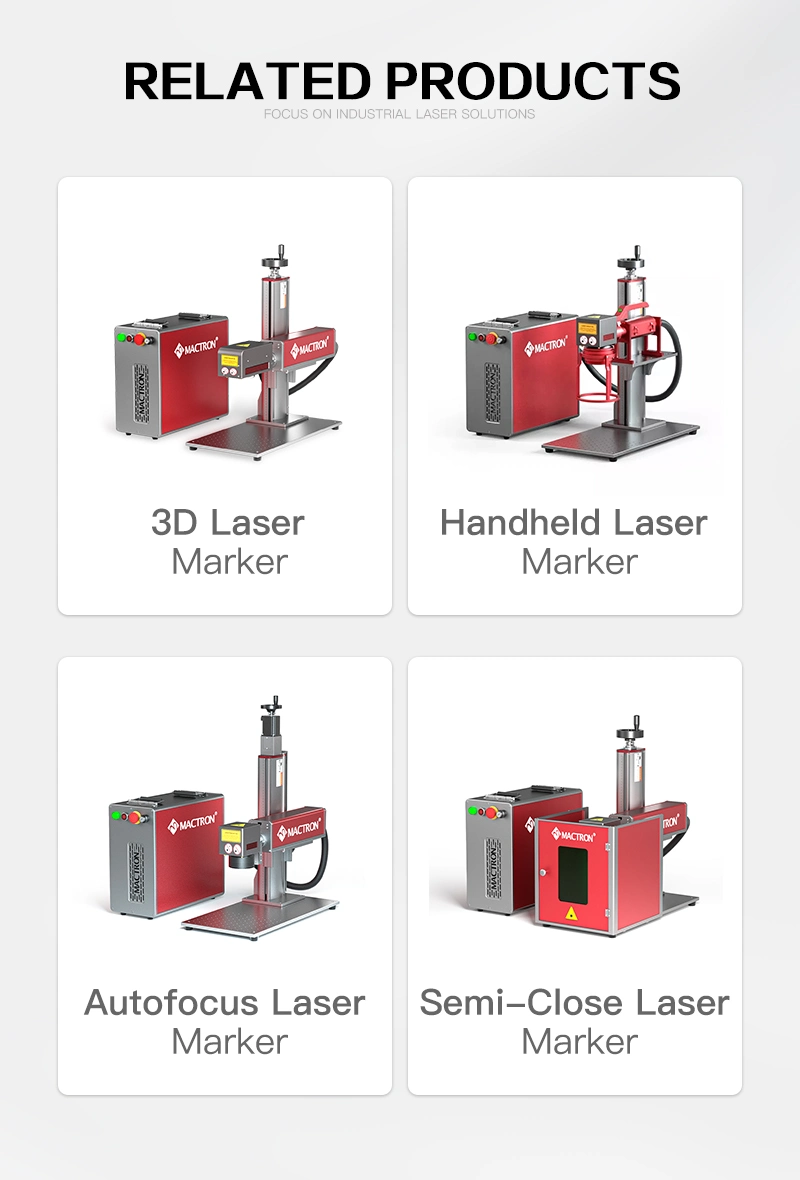 Neues Design 20W 30W 50W Faser-Laser-Markiermaschine mit Beiliegende Abdeckung