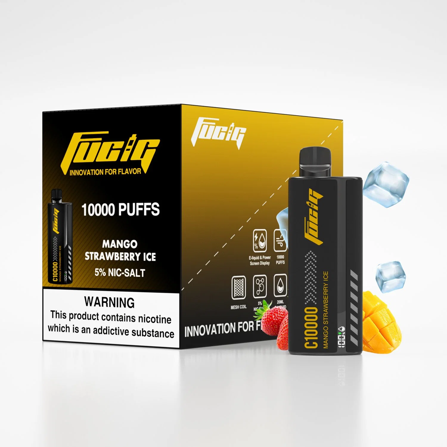 Fucig C10000 Puffs with E-Liquid & Power Screen Display Puff Bar Elf-Bars