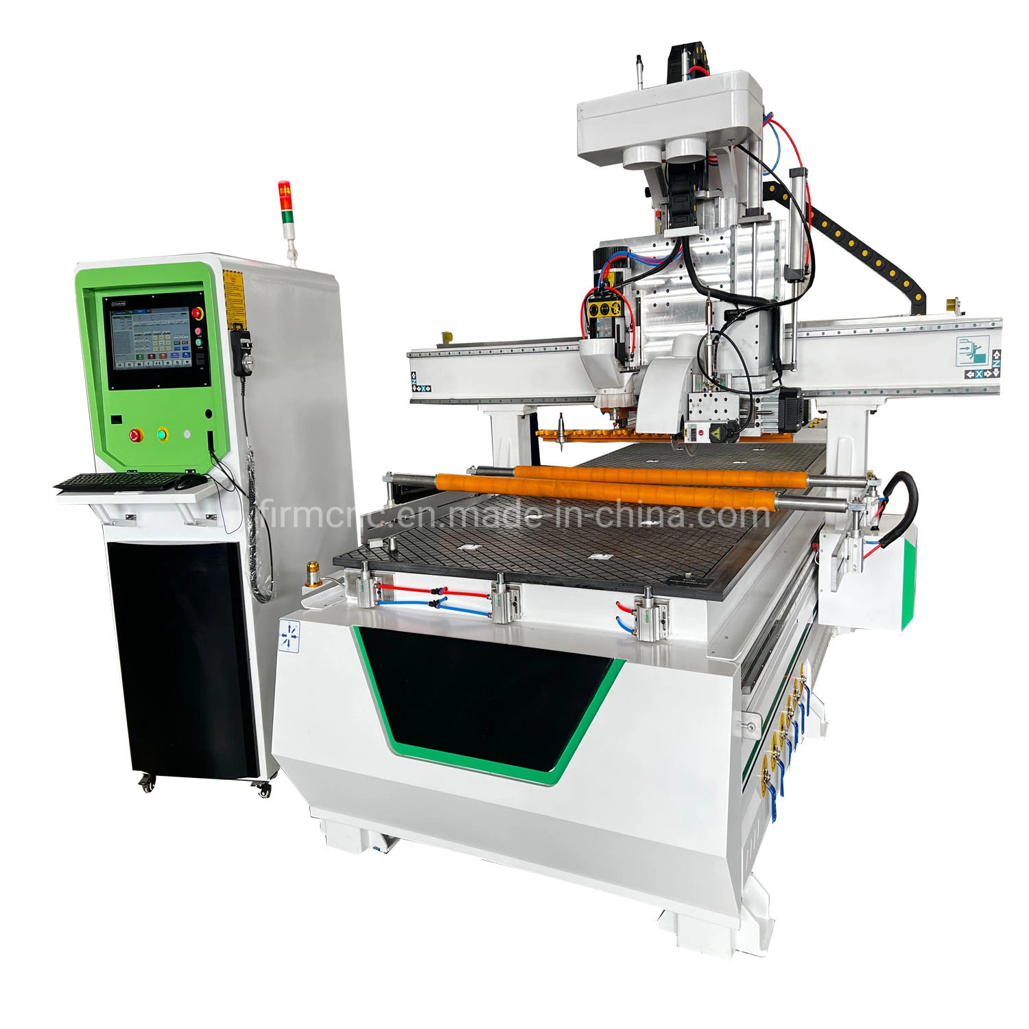 Linear Automatic Tool Changer CNC Router Wood Cutting Machine with Saw for Plywood MDF