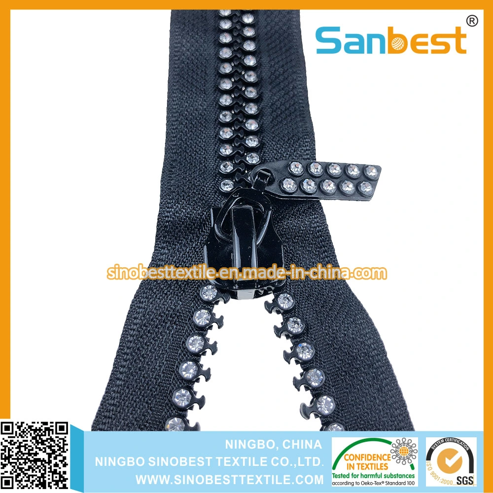 Beautiful Close-End Diamond Zipper for Winter Coat #5, #10