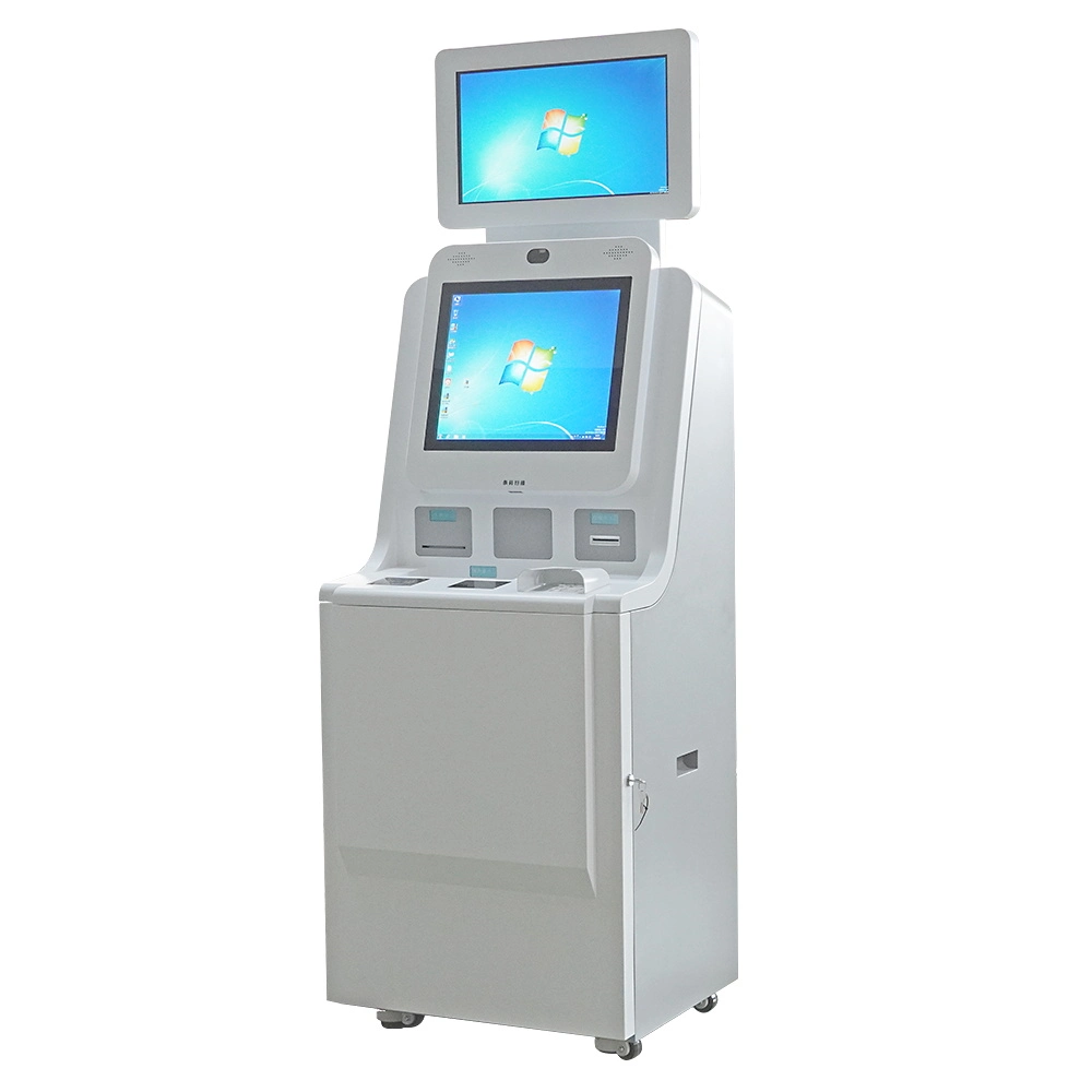 Double Screen Hospital Kiosk Supporting Social Security Card Reading