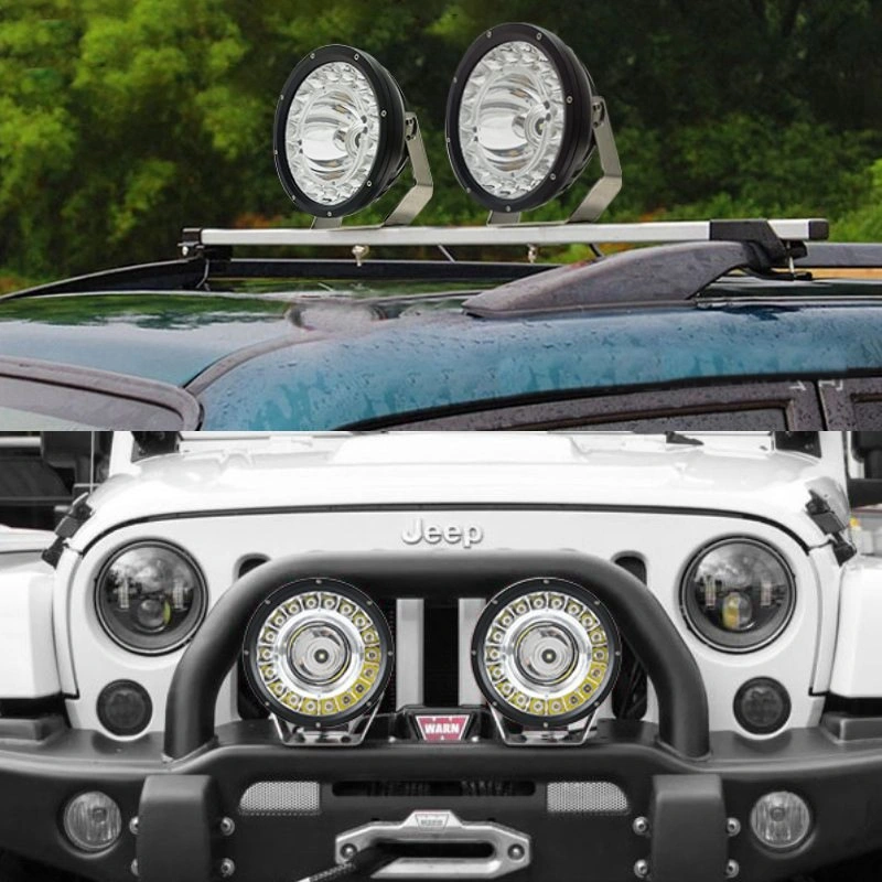 12V/24V 9'' 142W Round shockproof Off Road Driving Lights Barco Iluminação para o Jeep do pick-up do camião