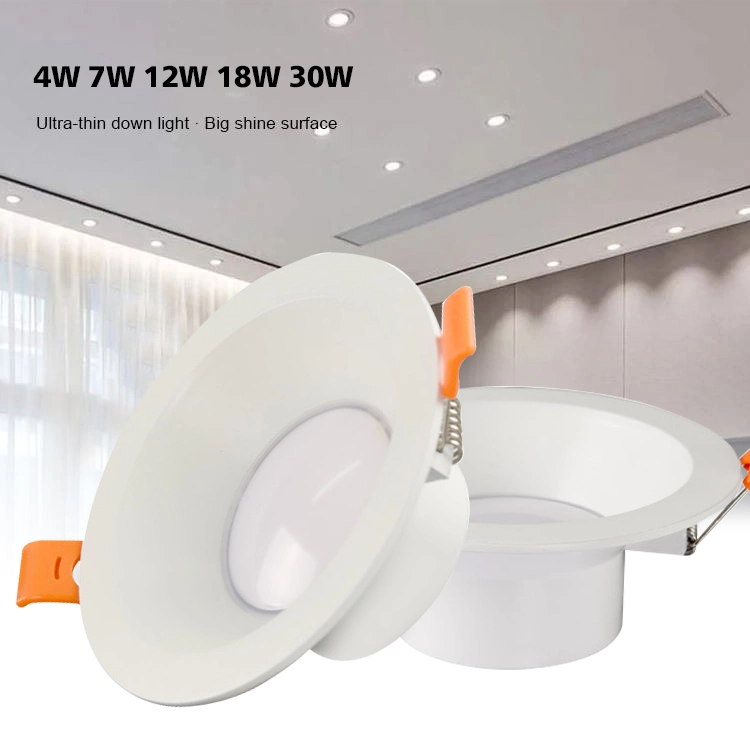 Heat-Dissipating Round Aluminum LED Ceiling Light, 4W Low-Power Energy-Saving Downlight/Spot Light