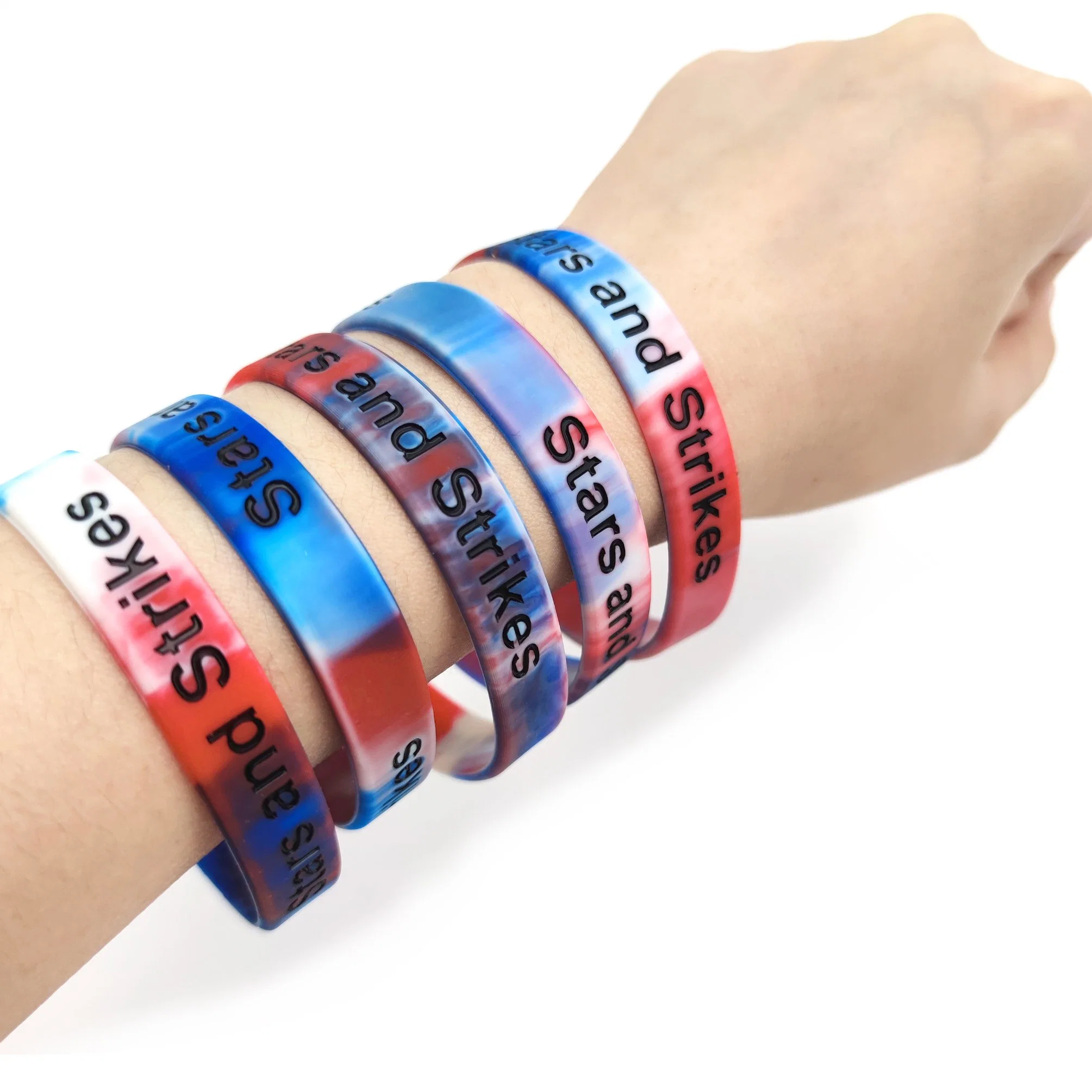 Silicone Bracelet Promotional Gifts Customized Logo Soft Rubber Wristband