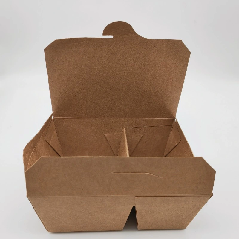 Customized Brown Salad Fruit Paper Container Disposable Food Packing Box