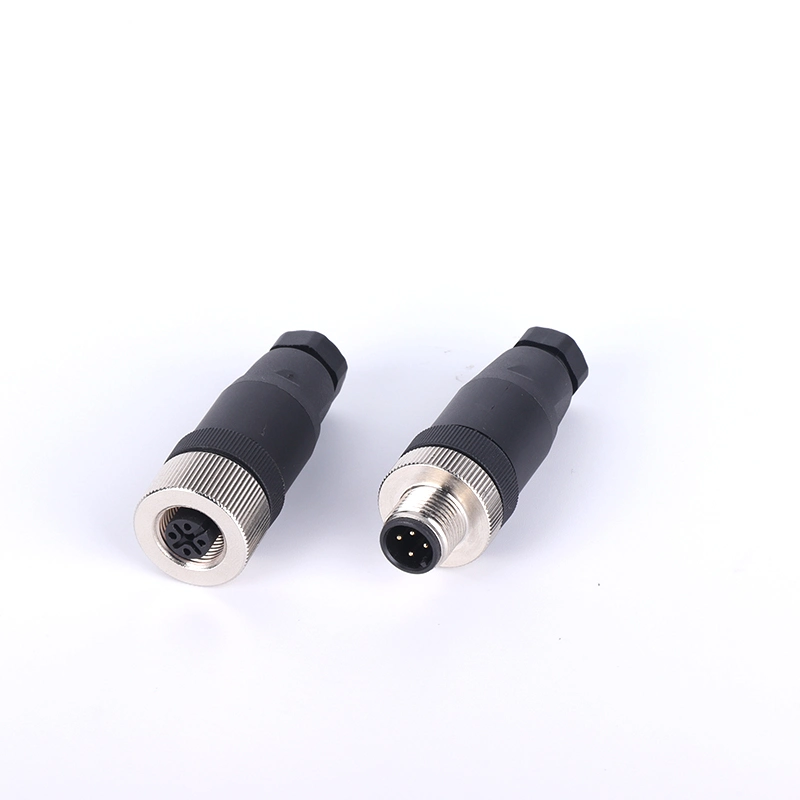 IP67 IP68 3core 4pole Pg7 Pg9 a B D Coding M12 Female Male Assembly Connector