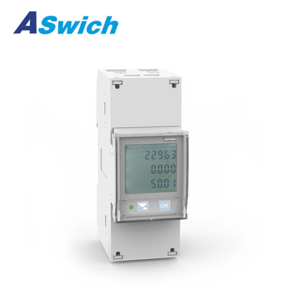 Factory Quality 1p Single Phase DIN Rail Electric Power Smart Digital Energy Meter/Kwh Energy Meter/Kilo Watt Hour Meter