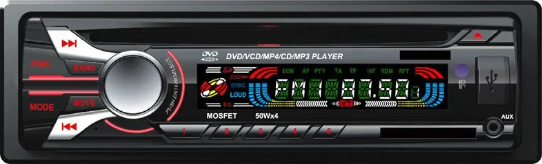 One DIN Fixed Panel Car Audio DVD Player