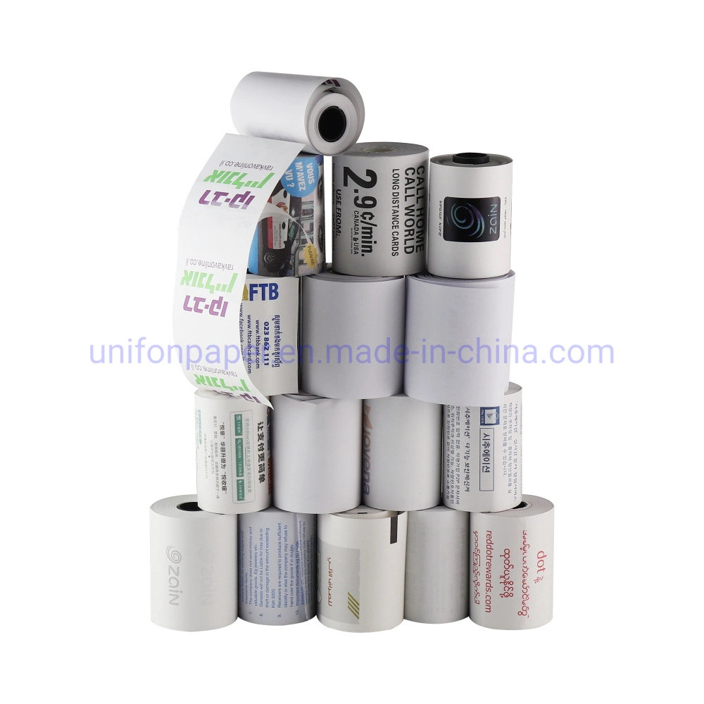 Customized Thermal Paper Roll Printing Logo 80X80mm 57X40mm Paper Receipt Roll