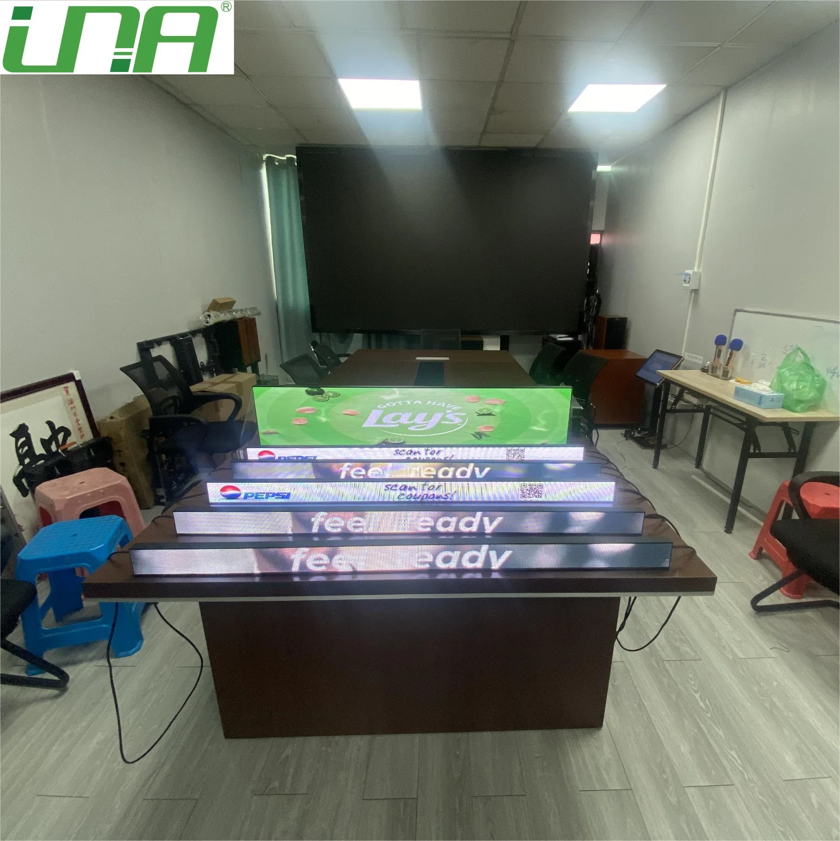 Retail Store P1.5 Shelf Video Screen Sign Strip LED Panel Digital Board Display