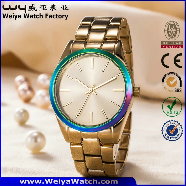 En acier inoxydable occasionnel personnalisé Mesdames fashion montre-bracelet (WY-P17003B)