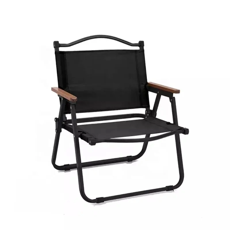 2023 Venda a quente de mobiliário de exterior Kermit Camping cadeira de piquenique Iron Cadeira dobrável portátil em aço