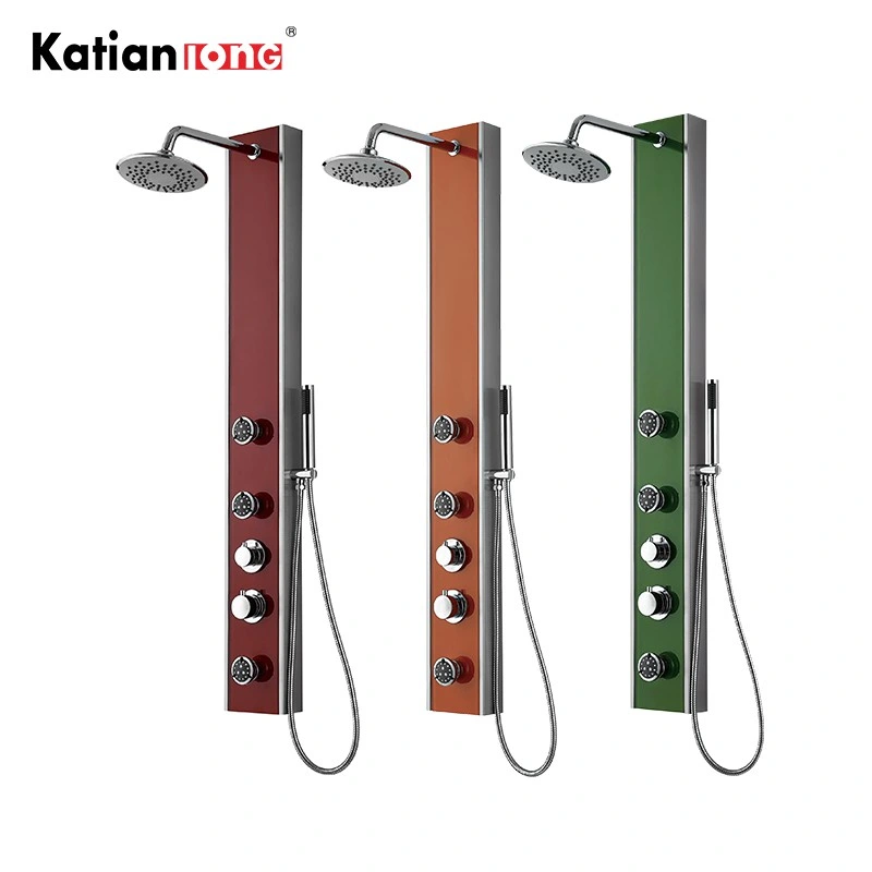 Taizhou Katianlong Thermostatic Tempered Glass Shower Panel Shower Set