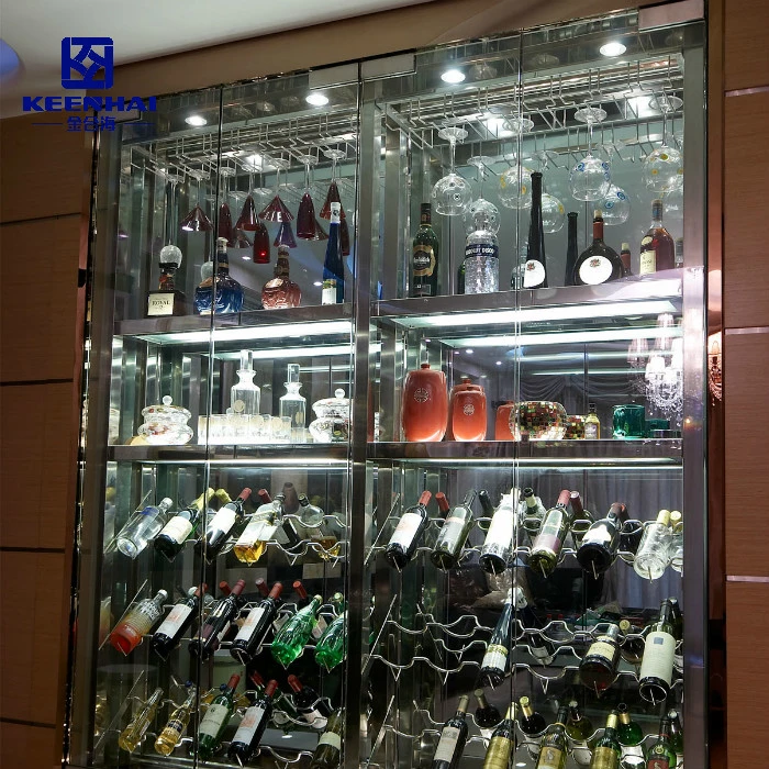 Wholesale/Supplier Customized Stainless Display Shelf Wine Rack for Club