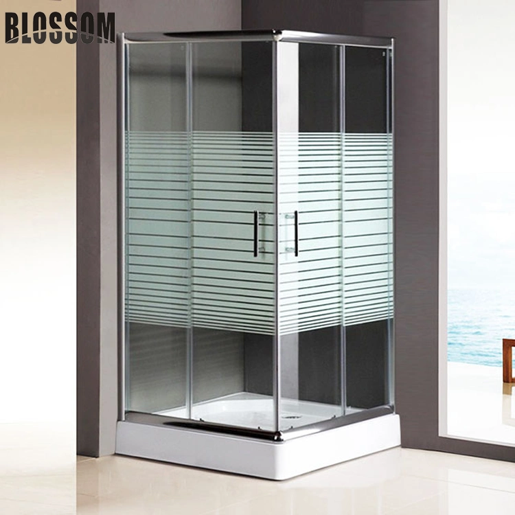 Bathroom Enclosure Cabin Sliding Door Tempered Glass Simple Shower Room