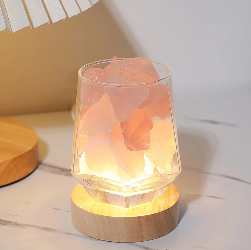 Luxury Natural Spar Aromatherapy Essential Oil with Crystal Stone LED Lamp Holder 10ml Essential Oil for Home Decoration