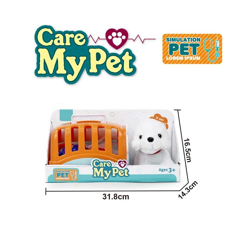 Novo conjunto de brinquedos My Pet Care com peluche Conjunto de médicos de cães/gatos e acessórios de beleza