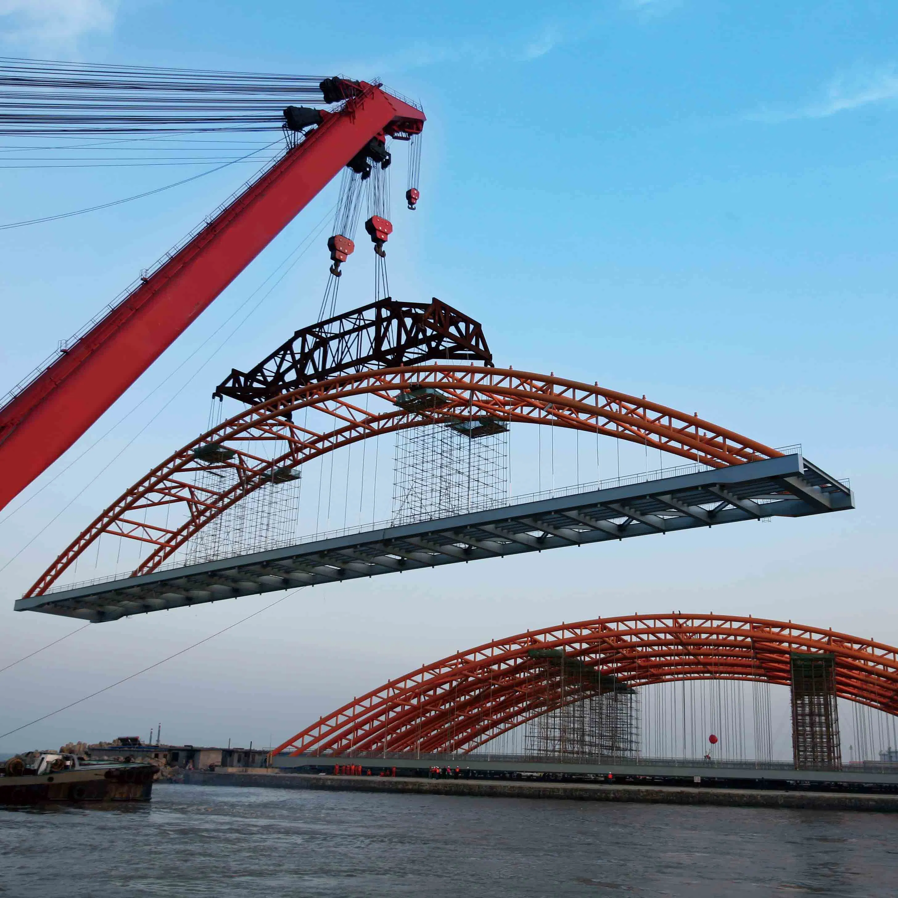 Long Span Steel Approach Bridge Construction