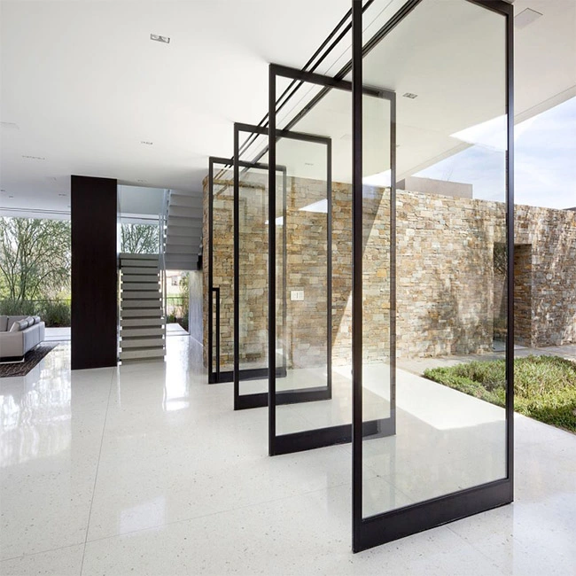 Customized Moderndesign Exterior /Outdoor Aluminum Pivot Door Zf-Aw-048