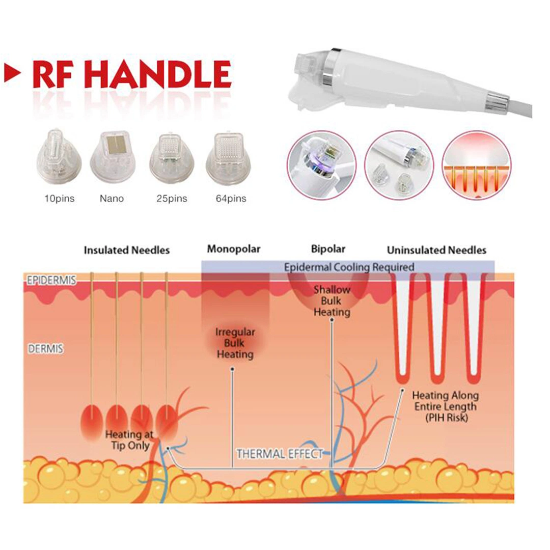 2022 Portable 3 em 1 4D Hifu 12 linhas faciais Microneedling Anti-Wrinkle Vmax Hifu fracional de RF a máquina