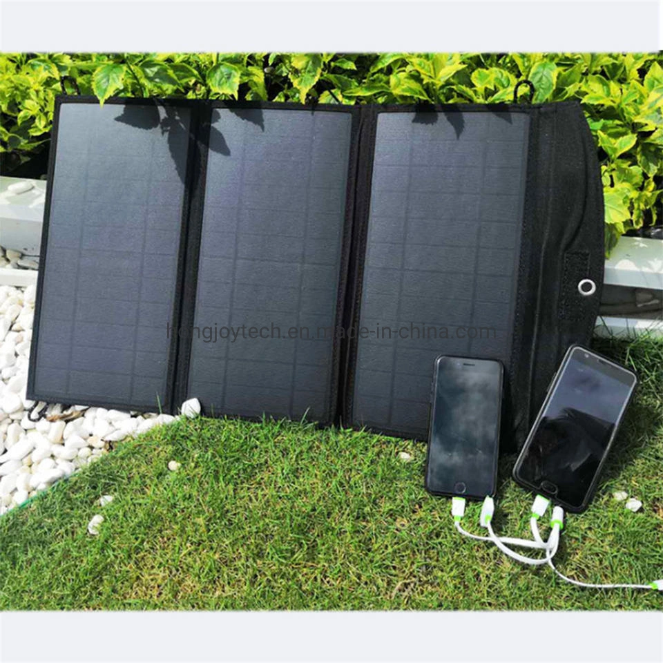 Compatible con generadores solares Centrales para acampar, la celda Phone-Foldable 12V 30W de potencia el Kit portátil compacto plegable Camping Panel Solar