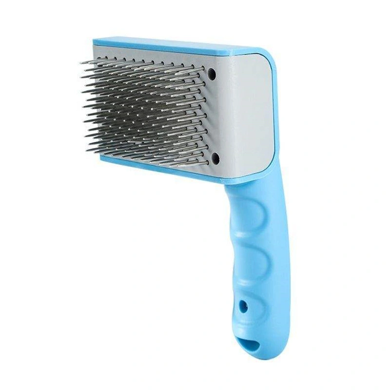 Stainless Steel Needle Dogs Cats Hair Removal Comb Self-Cleaning Dog Brush