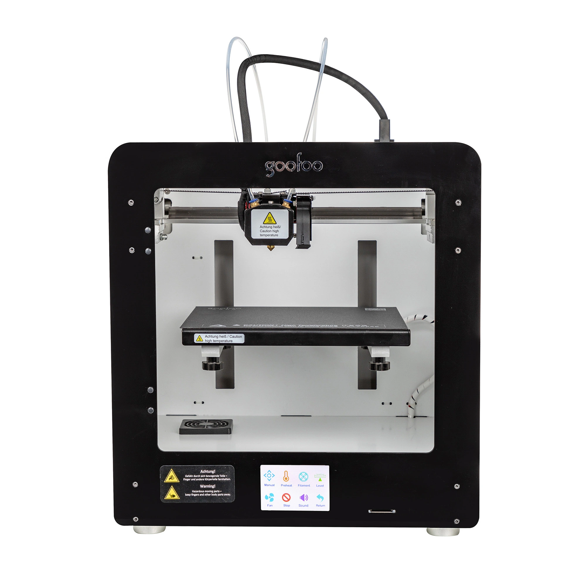 Popular impresora de doble extrusora 3D con alfombrilla magnética extraíble