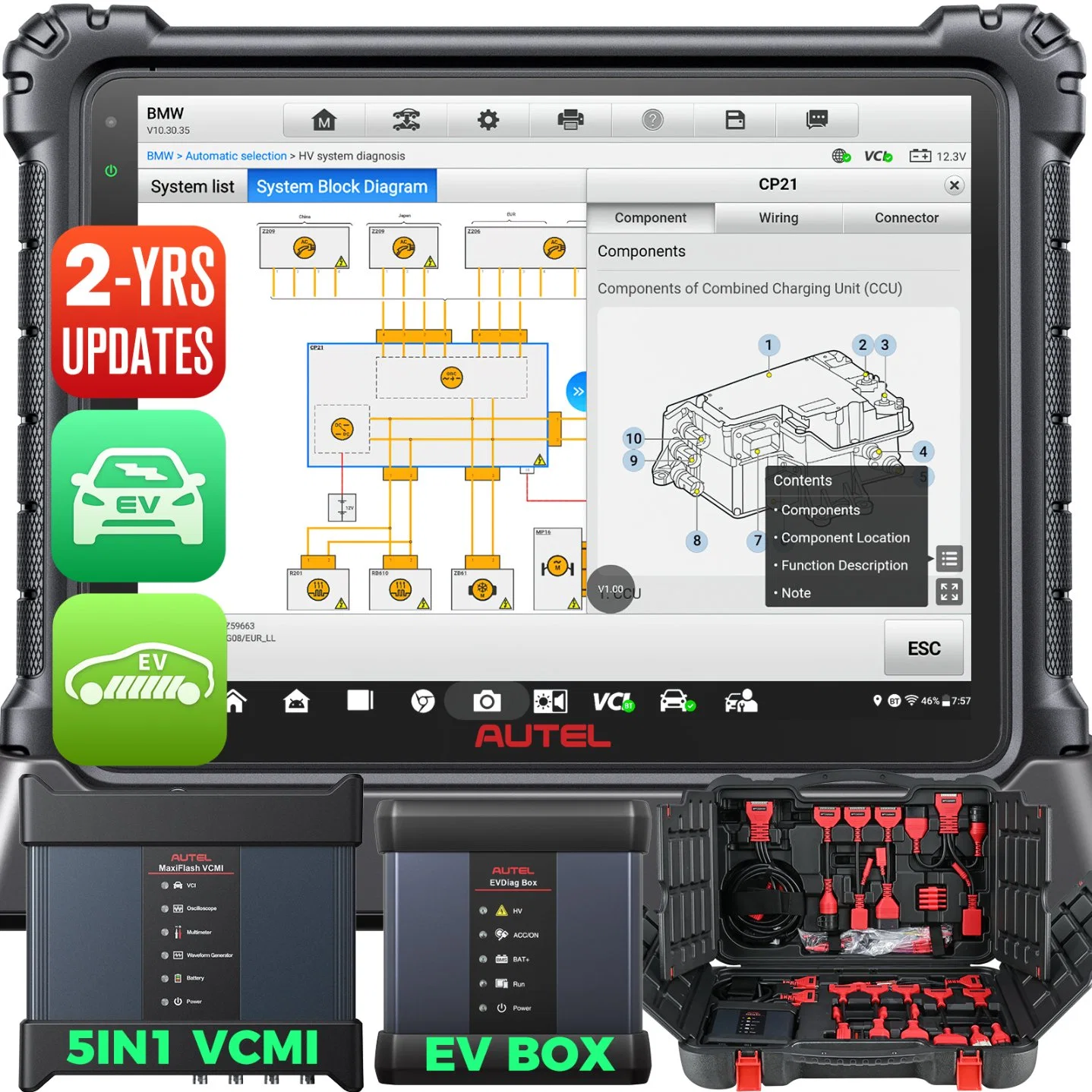 Autel Maxisys Ultra EV Electric Car Diagnostic Scanner ECU Programming Scanner