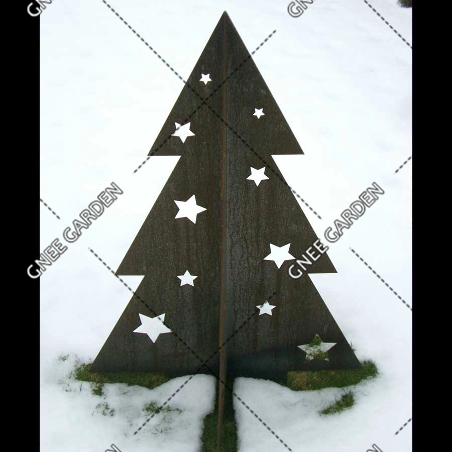 Hot Sale Tabletop Home Decoration Solid Rusty Christmas Trees