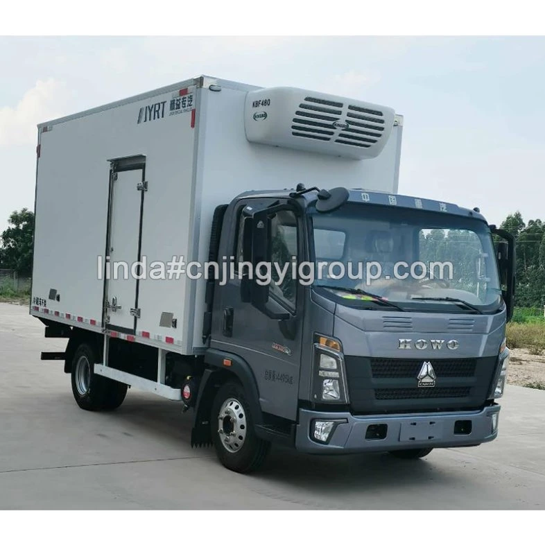 1-2tons HOWO Refrigerator Truck 1 Ton Meat Delivery Refridgirated Van