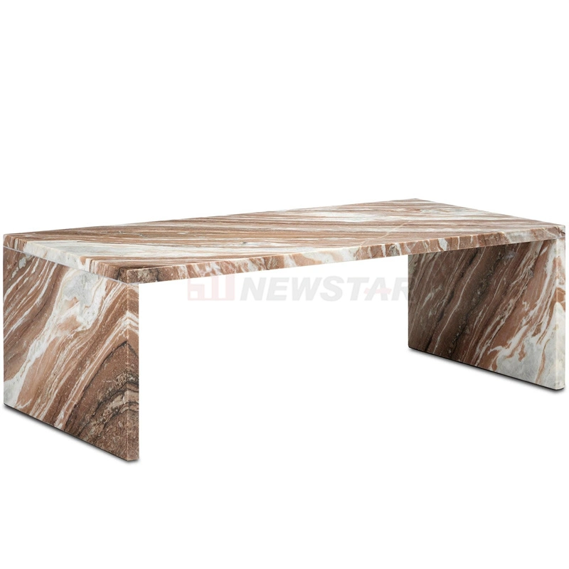 Living Room Furniture Calacatta Viola Stone Coffee Table Modern Marble Travertine Coffee Table Side Table Home Table